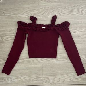 Maroon crop top